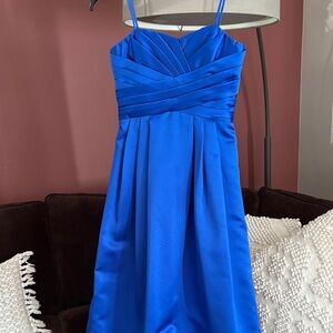 David's Bridal Blue Kids Formal Dress